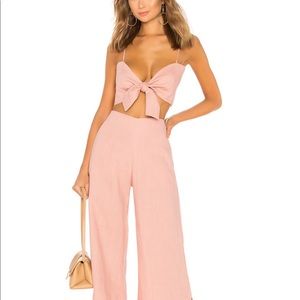 Faithful the brand linen two piece in tan blush